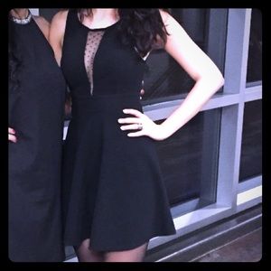 EUC. Mesh Polka Dot Skater Dress